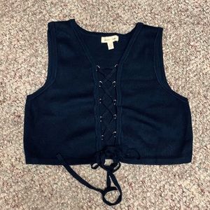 New lace front crop top